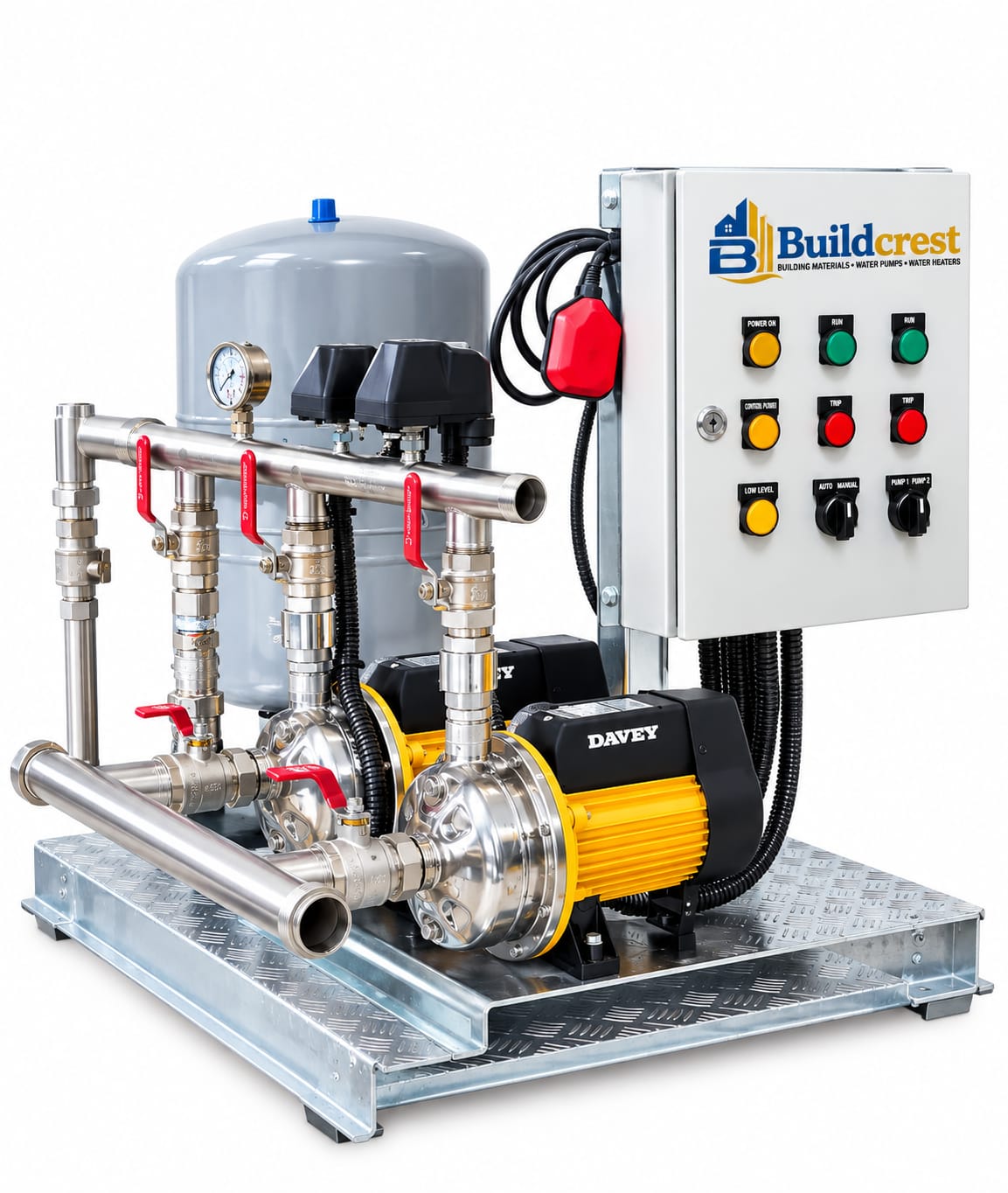 Davey XF111S 1HP Booster Pump Set With 100l Tank image 2